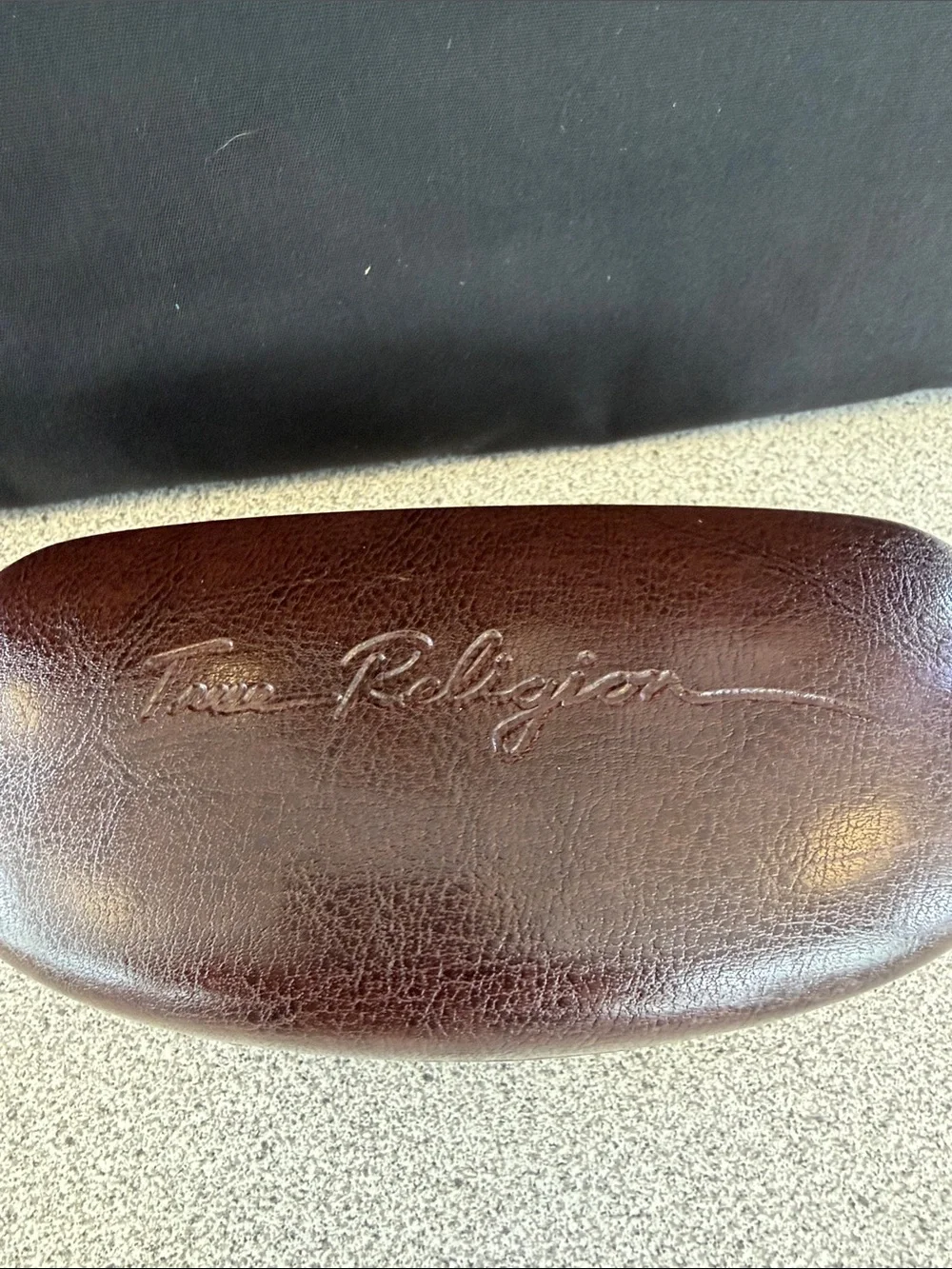 True Religion Silver Aviator Sunglasses with Dark Smoke Lenses